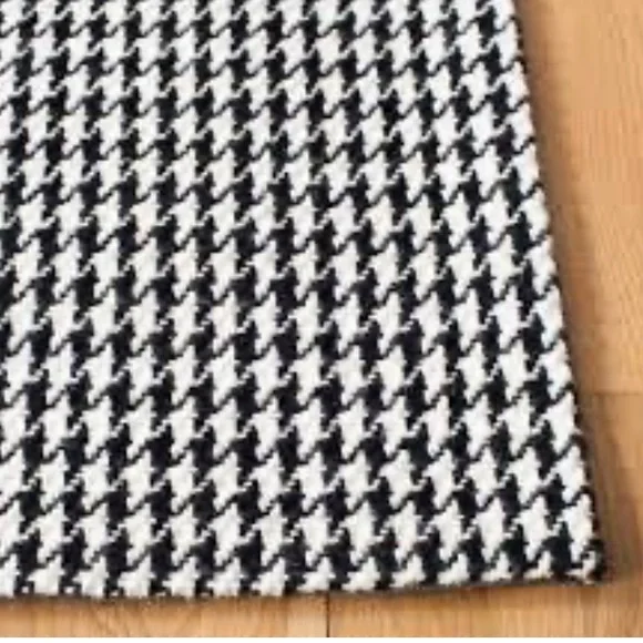 Black & White Houndstooth Fringe Scarf High Grade Large Oversized Shawl Wrap NEW - Picture 2 of 4